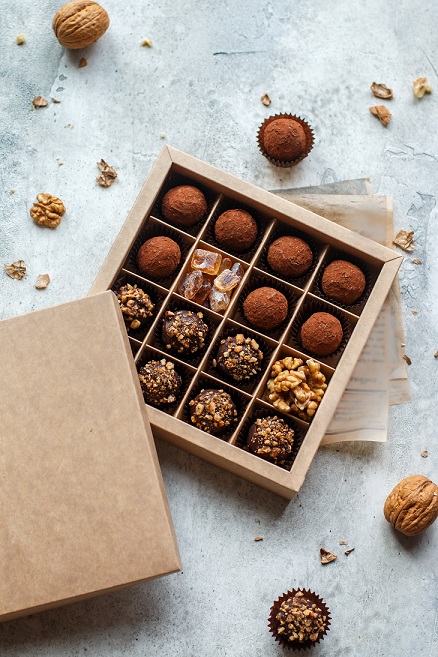 Box of chocolate truffles