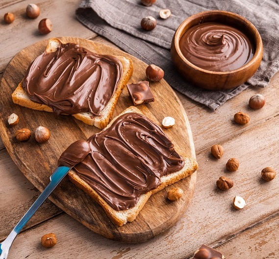 Sandwich with chocolate spread