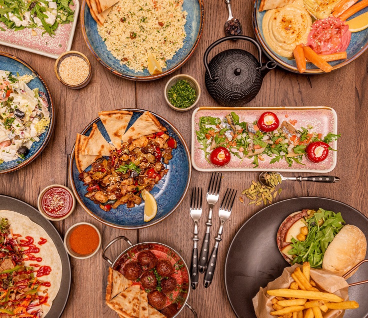 Table with variety of dishes