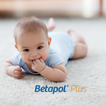 Baby crawling on ground