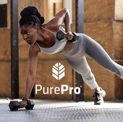 Woman working out with dumbbells