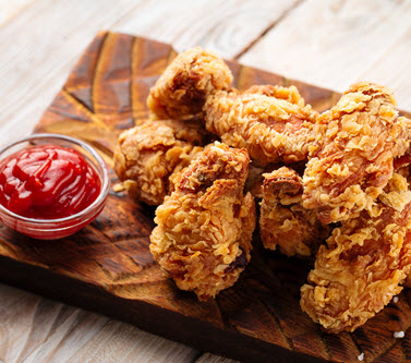 Fried chicken with sauce